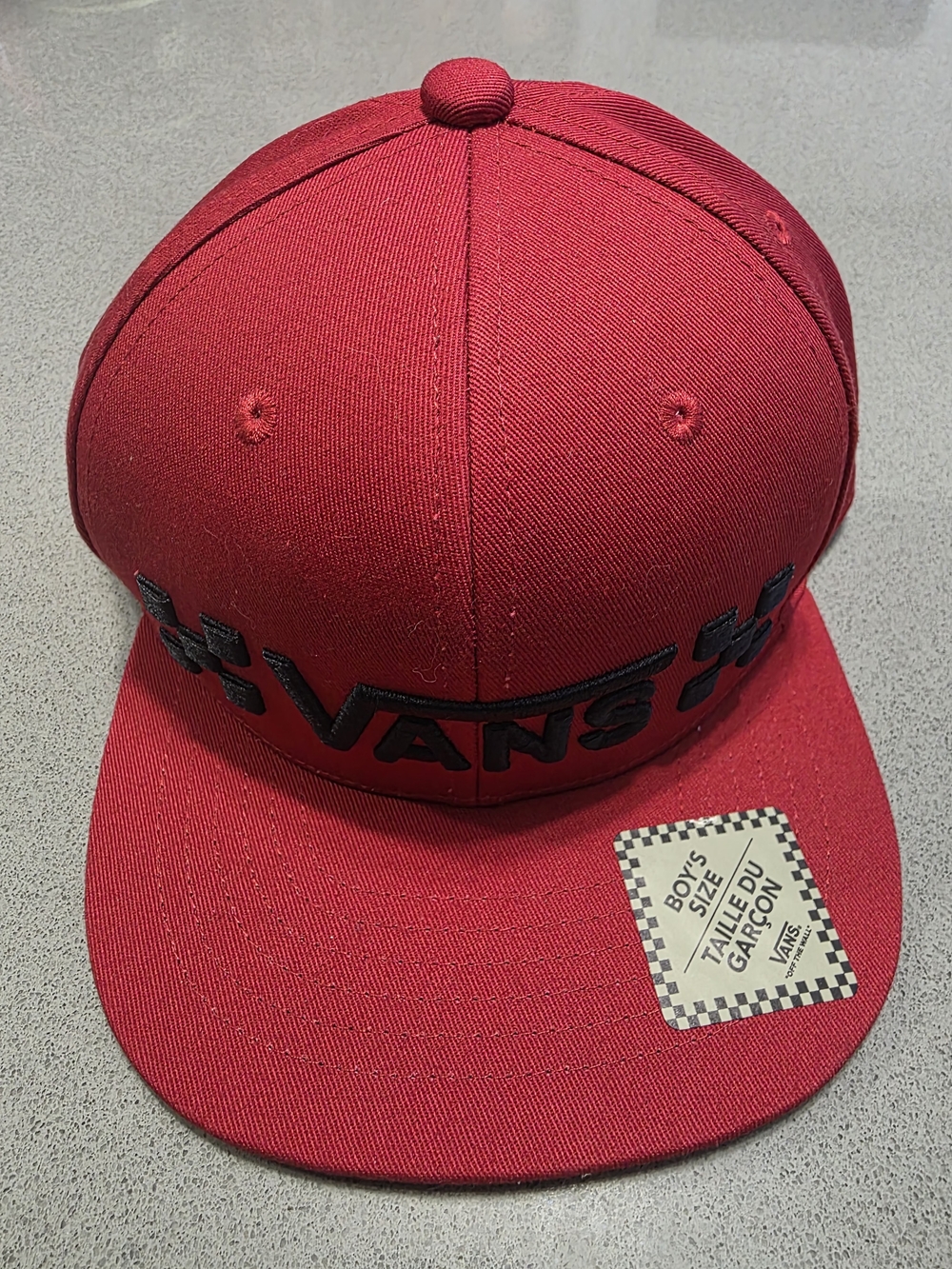 Vans Boys' Red Flat-Brim Cap